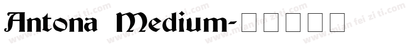 Antona Medium字体转换